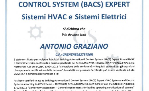 Certificazione Building Automation & Control System