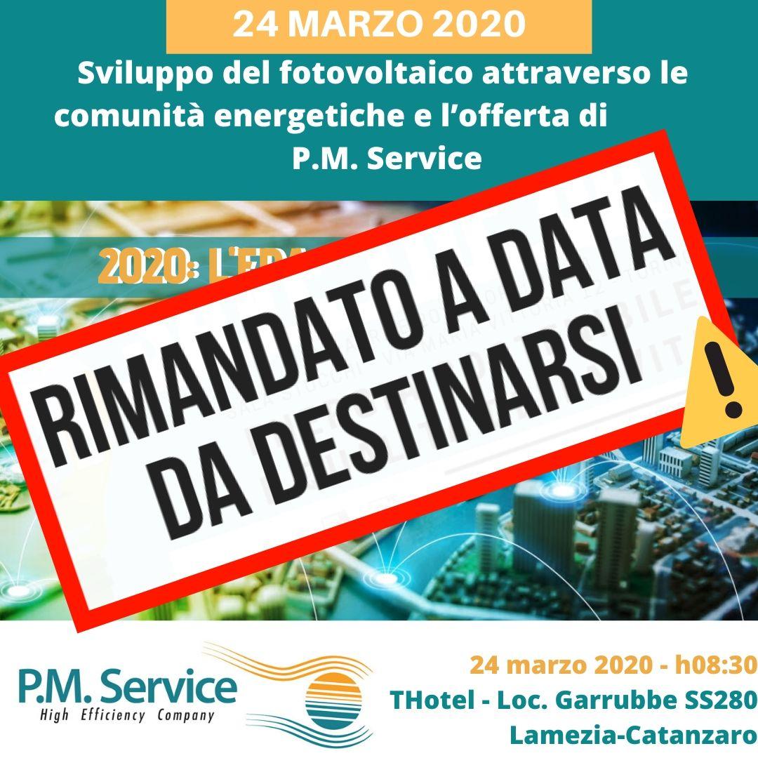 ANNULLATO - Sviluppo del FV attraverso le Comunità Energetiche 